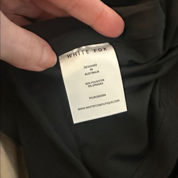 NWT White Fox Only the Young black maxi dress XL pink lace trim - Picture 8 of 8